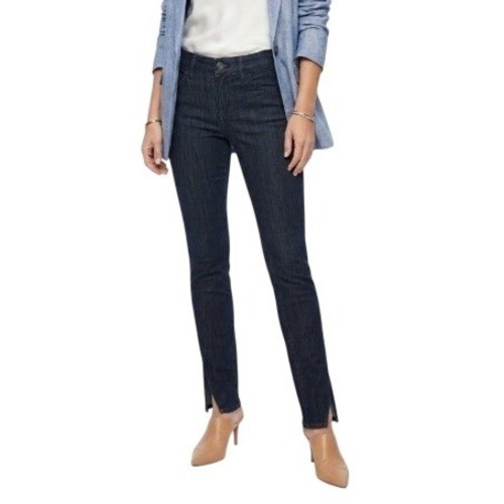 Rich & Skinny | Dark Wash Skinny Jeans Ankle Slit Made in USA | Size 26